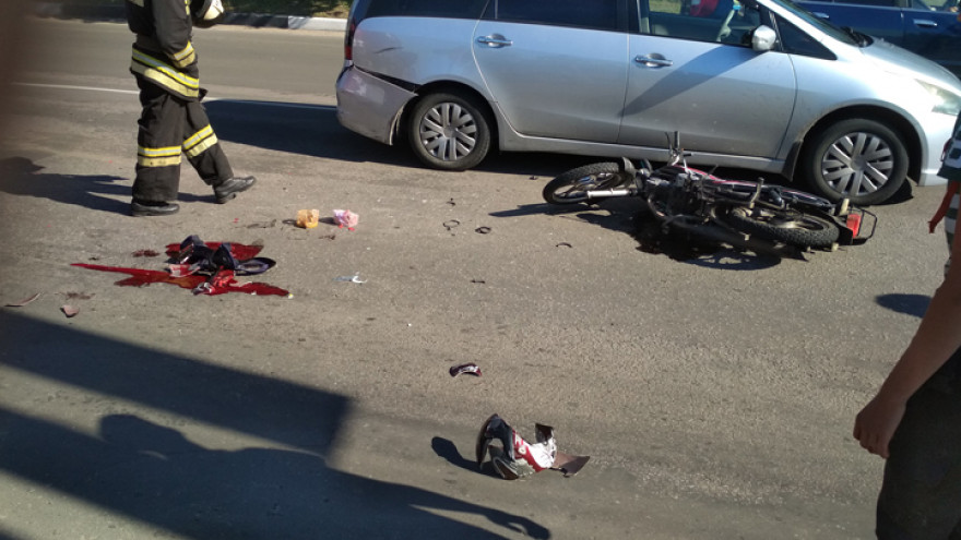 В Воронежской области автобус переехал голову мотоциклиста