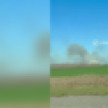 Воронежцы сняли на видео мощный пожар в Парусном