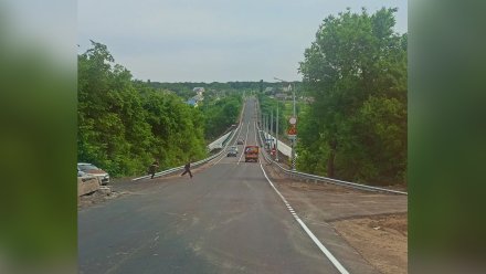 Воронежцы раньше срока начали ездить по обновлённому мосту через Ведугу