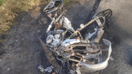 Мотоцикл загорелся после ДТП с фурой на воронежской трассе: погибли двое 