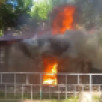 Пожар в центре Воронежа сняли на видео