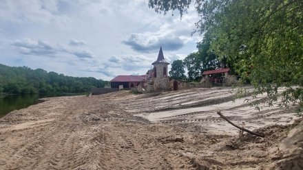 На берегу Усманки у базы отдыха под Воронежем заметили строительную технику