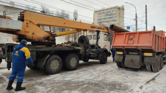Появилось видео с места аварии, оставившей без отопления тысячи воронежцев