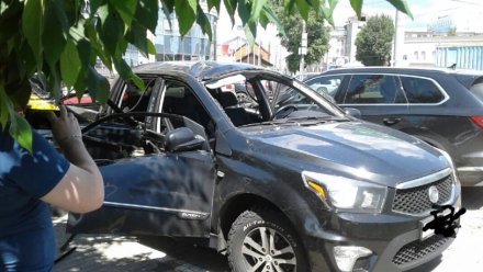 Газовый баллон взорвался внутри автомобиля с водителем в Воронеже