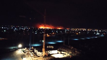 Крупный пожар напугал жителей посёлка под Воронежем