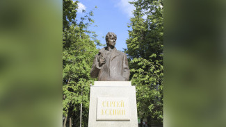 В Воронеже памятник Сергею Есенину вернулся на место после ремонта