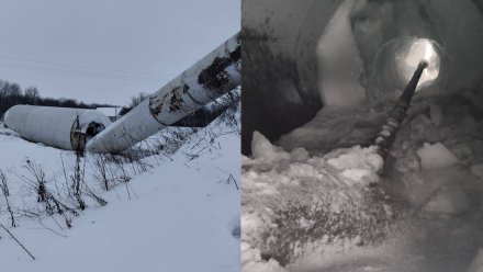 Водонапорная башня рухнула в селе под Воронежем