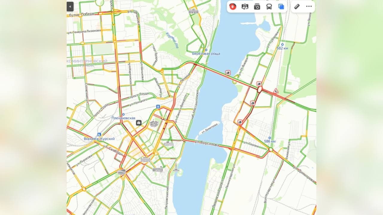 Карта города воронежа с пробками - 86 фото