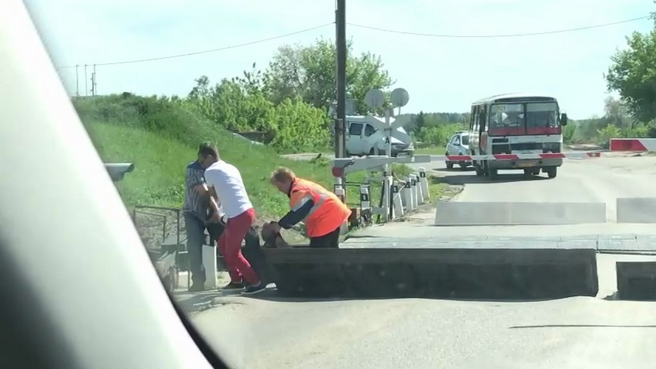 В Воронеже спасли от смерти лёгшего под поезд мужчину: появилось видео –  Новости Воронежа и Воронежской области – Вести Воронеж